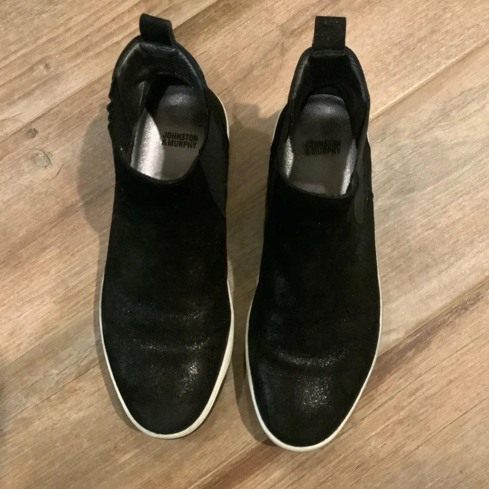 Johnston & Murphy black leather shoes 7.5 M - Picture 2 of 10